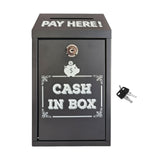 Maxbell Safe Money Collection Box Metal Donation Box for Fundraising Office Business Black