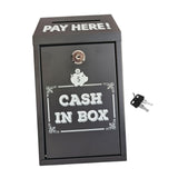 Maxbell Safe Money Collection Box Metal Donation Box for Fundraising Office Business Black