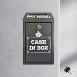 Maxbell Safe Money Collection Box Metal Donation Box for Fundraising Office Business Black
