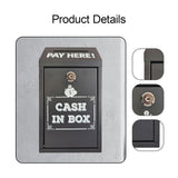 Maxbell Safe Money Collection Box Metal Donation Box for Fundraising Office Business Black