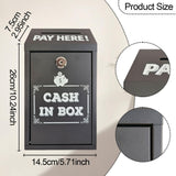 Maxbell Safe Money Collection Box Metal Donation Box for Fundraising Office Business Black