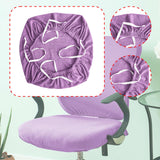Maxbell Elastic Office Chair Cover Swivel Chair Cover Desk Computer Chair Seat Cover Light Violet