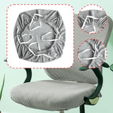 Maxbell Elastic Office Chair Cover Swivel Chair Cover Desk Computer Chair Seat Cover Light Grey