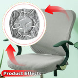 Maxbell Elastic Office Chair Cover Swivel Chair Cover Desk Computer Chair Seat Cover Light Grey