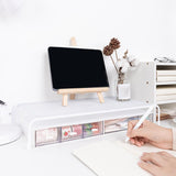 Maxbell Monitor Stand Riser Stable Iron Monitor Holder for Home Computers Apartments 50cmx25cmx8cm