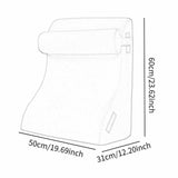 Maxbell Backrest Pillow Back Cushion Reading Rest Pillow for Adult Sitting up in Bed Gray