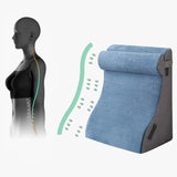 Maxbell Backrest Pillow Back Cushion Reading Rest Pillow for Adult Sitting up in Bed Gray