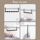 Maxbell 8 Pieces Space Saving Hangers Dorm Closet Organizer for Coats Sweaters Skirt