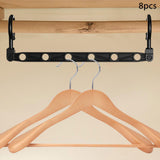 Maxbell 8 Pieces Space Saving Hangers Dorm Closet Organizer for Coats Sweaters Skirt
