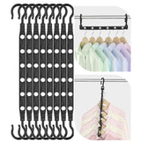 Maxbell 8 Pieces Space Saving Hangers Dorm Closet Organizer for Coats Sweaters Skirt