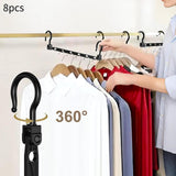 Maxbell 8 Pieces Space Saving Hangers Dorm Closet Organizer for Coats Sweaters Skirt