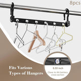 Maxbell 8 Pieces Space Saving Hangers Dorm Closet Organizer for Coats Sweaters Skirt