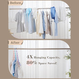 Maxbell 8 Pieces Space Saving Hangers Dorm Closet Organizer for Coats Sweaters Skirt