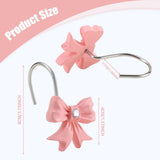 Maxbell 12Pcs Shower Curtain Hooks Dorm Housewarming Bowknot Decorative Hanger Rings