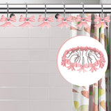 Maxbell 12Pcs Shower Curtain Hooks Dorm Housewarming Bowknot Decorative Hanger Rings