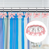 Maxbell 12Pcs Shower Curtain Hooks Dorm Housewarming Bowknot Decorative Hanger Rings