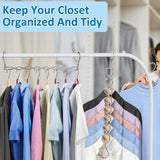 Maxbell 6 Pieces Clothing Chain Hangers Rotating Sturdy Compact Space Saving Hangers