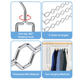 Maxbell 6 Pieces Clothing Chain Hangers Rotating Sturdy Compact Space Saving Hangers