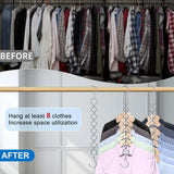 Maxbell 6 Pieces Clothing Chain Hangers Rotating Sturdy Compact Space Saving Hangers