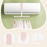 Maxbell Folding Clothes Hanger Versatile Hanging Holder for Dorm Living Room Pink