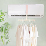 Maxbell Folding Clothes Hanger Versatile Hanging Holder for Dorm Living Room Pink