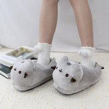 Maxbell Plush Animal Slippers House Slippers Warm Comfortable Anti Slip for Women