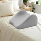 Maxbell Face Down Pillow Memory Foam Wedge Prone Pillow for Lounging Watching Movies gray