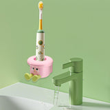 Maxbell Toothbrush Holder Wall Mounted Bathroom Organizer for Hotel Home Accessories Pink