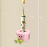 Maxbell Toothbrush Holder Wall Mounted Bathroom Organizer for Hotel Home Accessories Pink