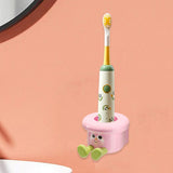 Maxbell Toothbrush Holder Wall Mounted Bathroom Organizer for Hotel Home Accessories Pink