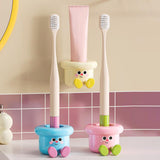 Maxbell Toothbrush Holder Wall Mounted Bathroom Organizer for Hotel Home Accessories White