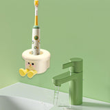Maxbell Toothbrush Holder Wall Mounted Bathroom Organizer for Hotel Home Accessories White