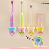 Maxbell Toothbrush Holder Wall Mounted Bathroom Organizer for Hotel Home Accessories Yellow