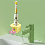 Maxbell Toothbrush Holder Wall Mounted Bathroom Organizer for Hotel Home Accessories Yellow