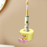 Maxbell Toothbrush Holder Wall Mounted Bathroom Organizer for Hotel Home Accessories Yellow