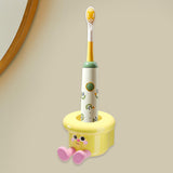 Maxbell Toothbrush Holder Wall Mounted Bathroom Organizer for Hotel Home Accessories Yellow