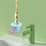 Maxbell Toothbrush Holder Wall Mounted Bathroom Organizer for Hotel Home Accessories Blue