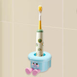 Maxbell Toothbrush Holder Wall Mounted Bathroom Organizer for Hotel Home Accessories Blue