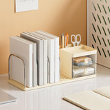 Maxbell Bookend with Drawers Versatile Book End for Shelves for Office Home Magazine White