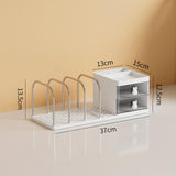 Maxbell Bookend with Drawers Versatile Book End for Shelves for Office Home Magazine White