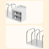 Maxbell Bookend with Drawers Versatile Book End for Shelves for Office Home Magazine White