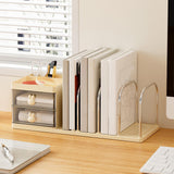 Maxbell Bookend with Drawers Versatile Book End for Shelves for Office Home Magazine Yellow