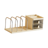 Maxbell Bookend with Drawers Versatile Book End for Shelves for Office Home Magazine Yellow