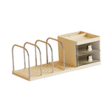 Maxbell Bookend with Drawers Versatile Book End for Shelves for Office Home Magazine Yellow