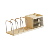Maxbell Bookend with Drawers Versatile Book End for Shelves for Office Home Magazine Yellow