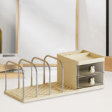 Maxbell Bookend with Drawers Versatile Book End for Shelves for Office Home Magazine Yellow