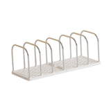 Maxbell Book End Sturdy Versatile Book Support Bookend for Office School Living Room White