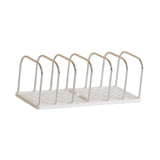 Maxbell Book End Sturdy Versatile Book Support Bookend for Office School Living Room White