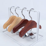 Maxbell Pet Clothes Hanger Wooden Small Clothes Hanging for Doll Newborn Cat Costume Dark Brown