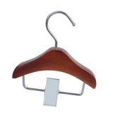 Maxbell Pet Clothes Hanger Wooden Small Clothes Hanging for Doll Newborn Cat Costume Dark Brown